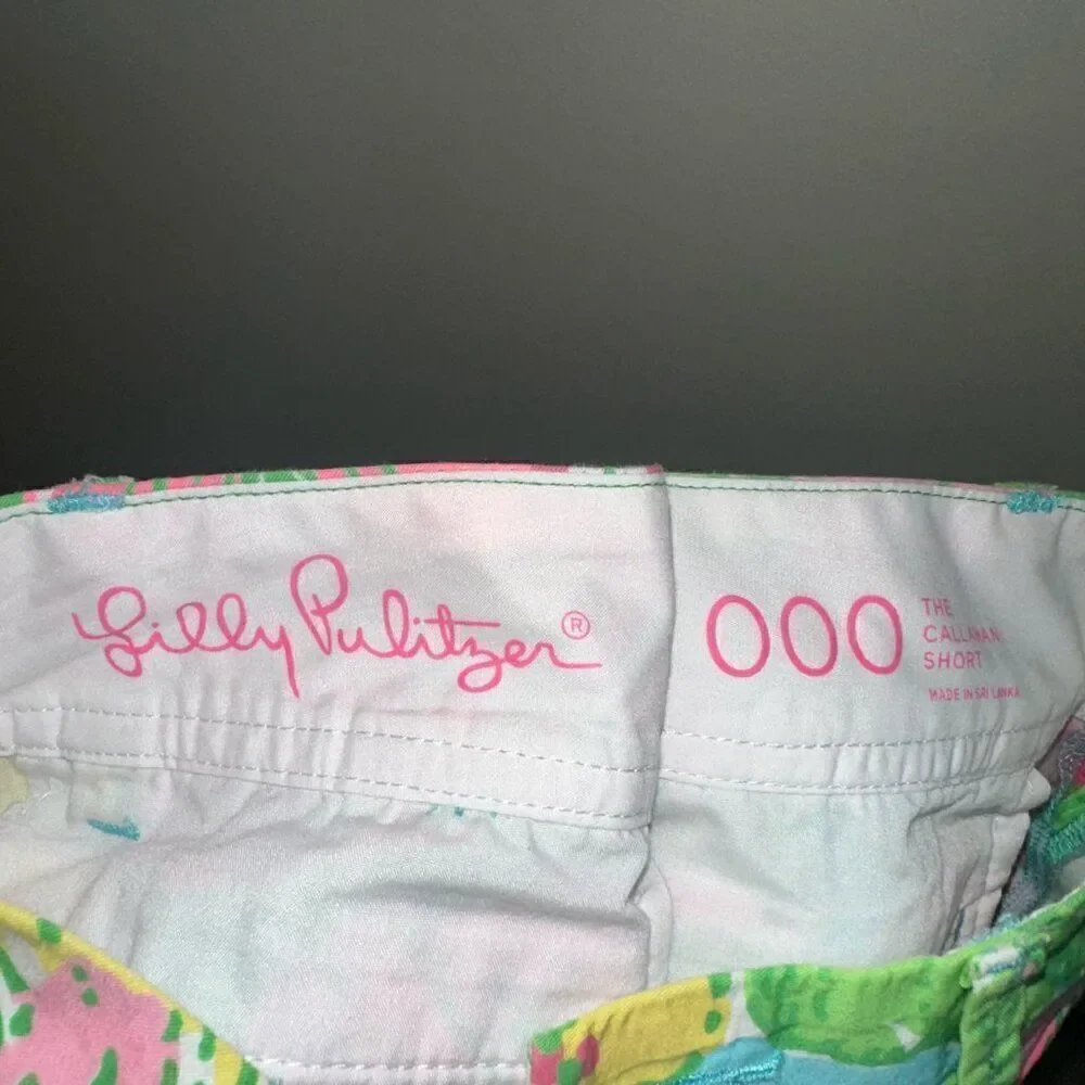 Lilly Pulitzer Callahan Shorts Shorely Blue Big Flirt SIZE 000